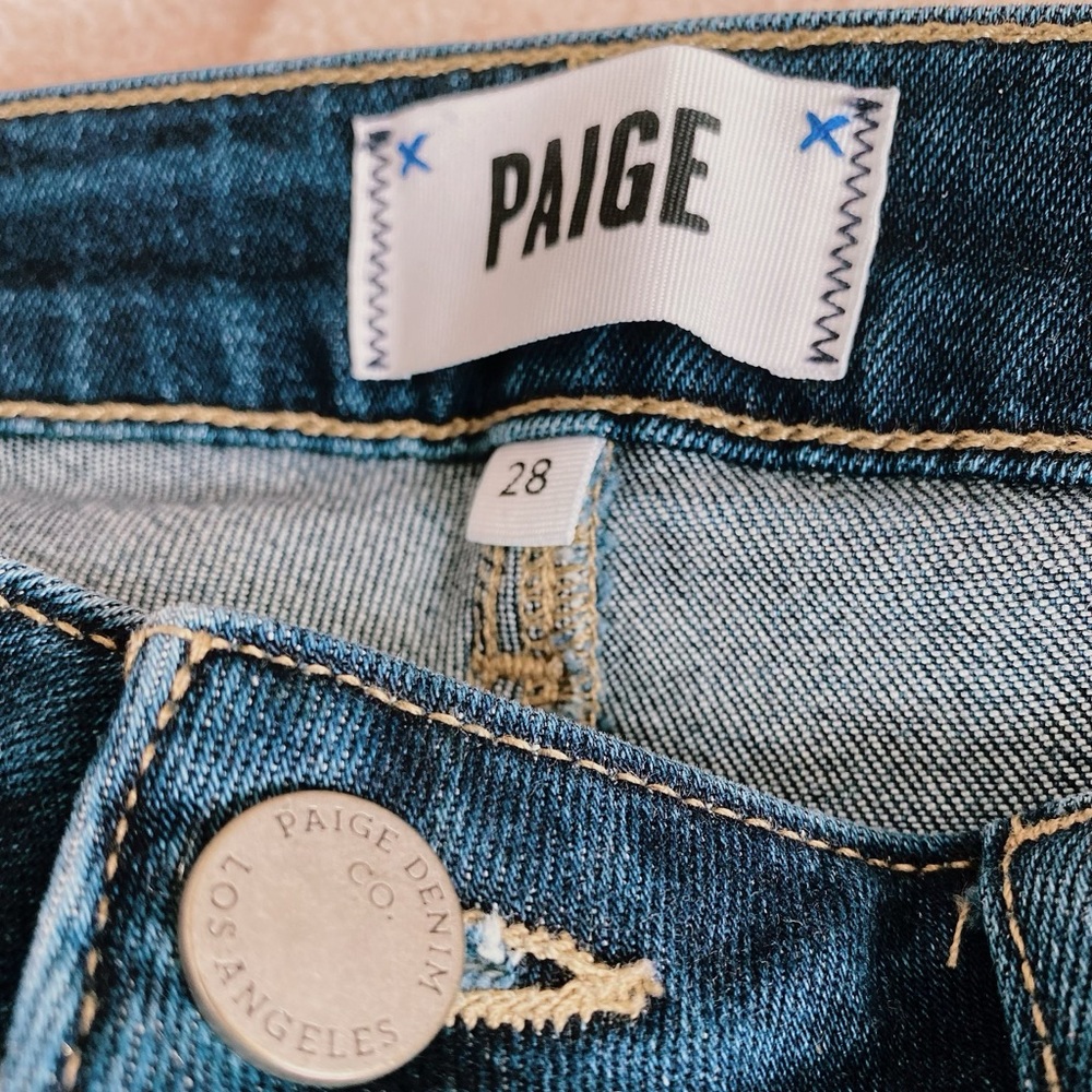 Paige Verdugo ankle raw hem jeans in Darton distressed - Picture 5 of 12